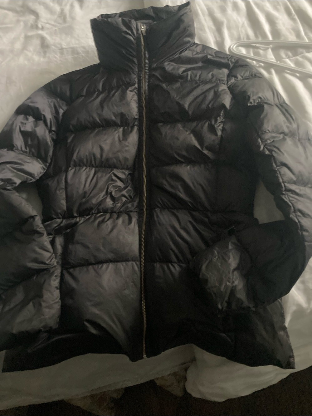 Massimo Dutti Black Quilted Puffer Coat for Women